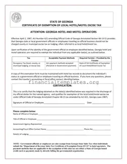 Get Georgia Hotel Tax Form