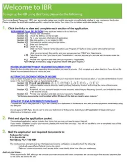 Get Income Based Repayment Form
