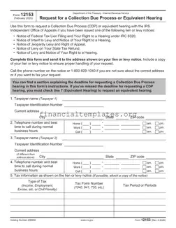 Get IRS 12153 Form