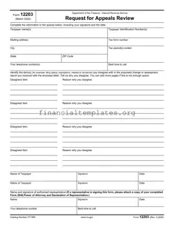 Get Irs 12203 Form