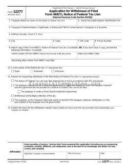 Get IRS 12277 Form