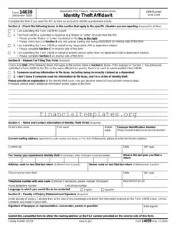 Get IRS 14039 Form