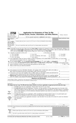 Get Irs 2758 Form