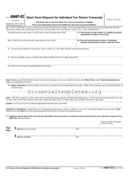 Get IRS 4506T-EZ Form