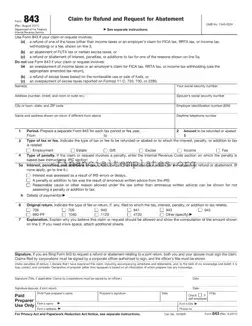 Get IRS 843 Form
