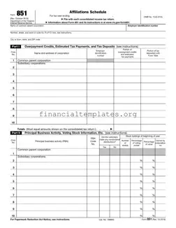 Get Irs 851 Form