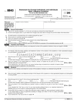 Get IRS 8843 Form