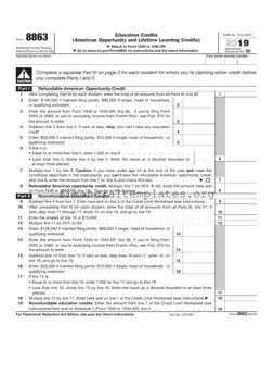Get IRS 8863 Form