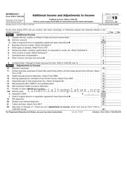 Get IRS Schedule 1 1040 or 1040-SR Form