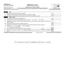 Get IRS Schedule 2 1040 or 1040-SR Form