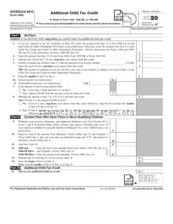 Get IRS Schedule 8812 1040 Form