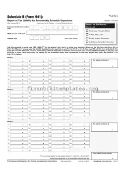 Get IRS Schedule B 941 Form