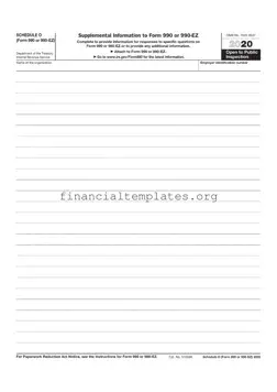 Get IRS Schedule O 990 or 990-EZ Form