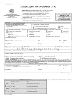 Get Jt 1 Arizona Tax Form