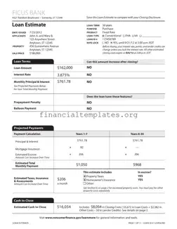Get Loan Estimate Form