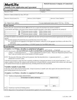 Get Metlife Annuity Loan Application Form