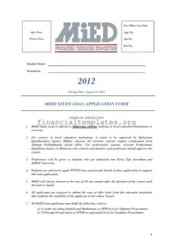 Get Mied Loan Application Form