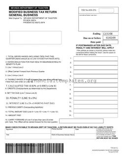 Get Nevada Modified Tax Return Form