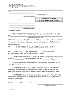 Get Notice Petition Non Payment Form