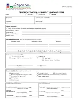 Get Of Full Payment Form