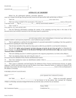 Get Oklahoma Legal Heirship Form