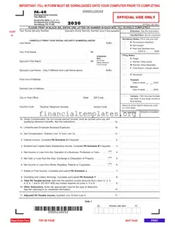 Get Pa 40 Tax Form