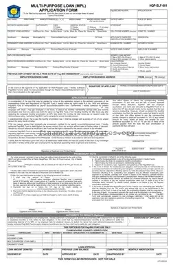 Get Pagibig Multi Purpose Loan Form