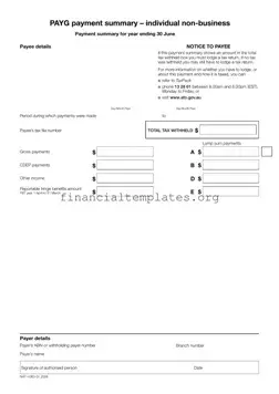 Get Payg Payment Summary Individual Non Business Form