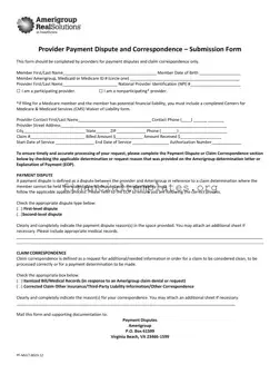 Get Payment Dispute Form