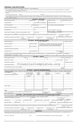 Get Personal Loan Application Form