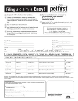 Get Petfirst Claim Form