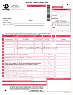 Get Privilege Sales Tax Return Form
