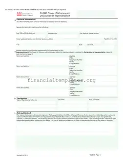 Get Tax POA D-2848 Form