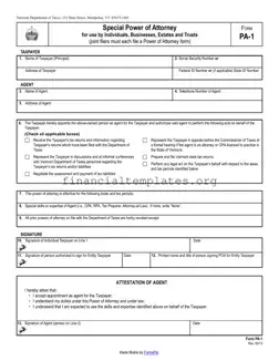 Get Tax POA form pa-1 Form