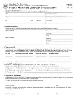 Get Tax POA form tc-737 Form