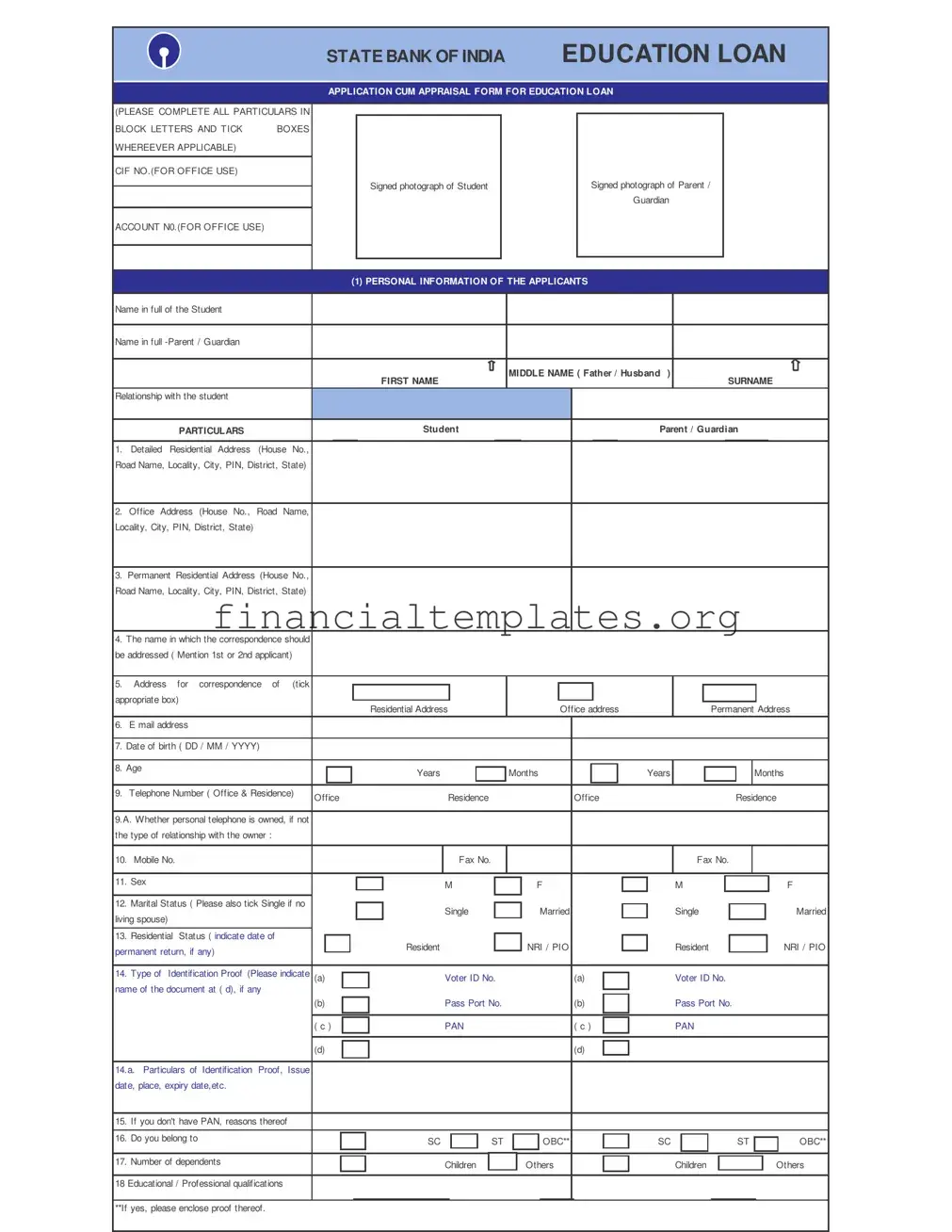 Get Sbi Education Loan Form