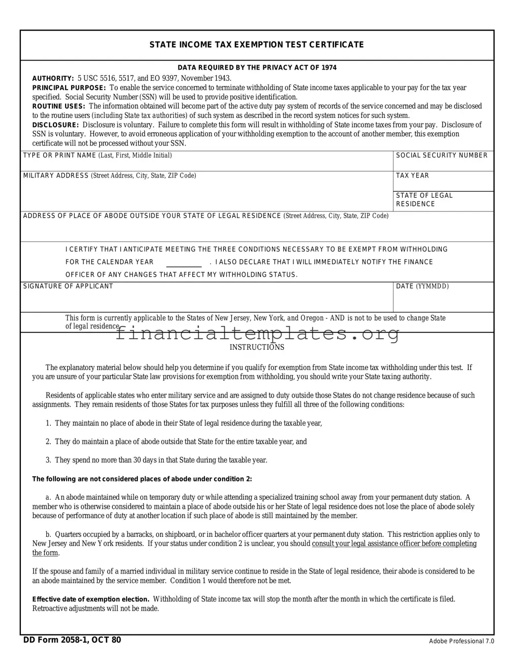 Get State Income Tax Exemption Form