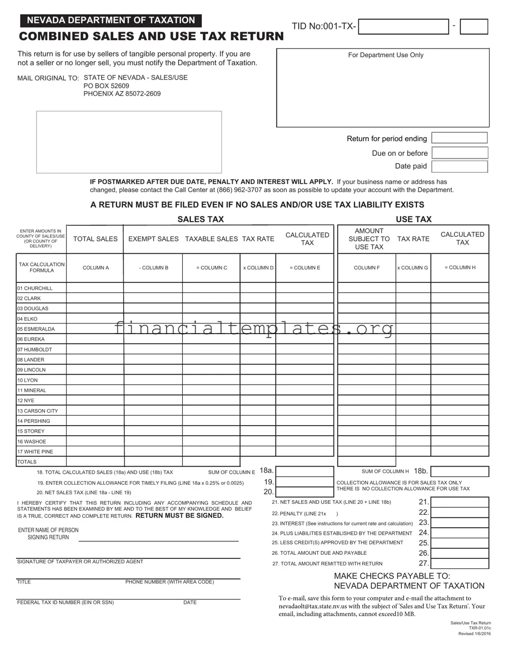 Get State Nevada Tax Form