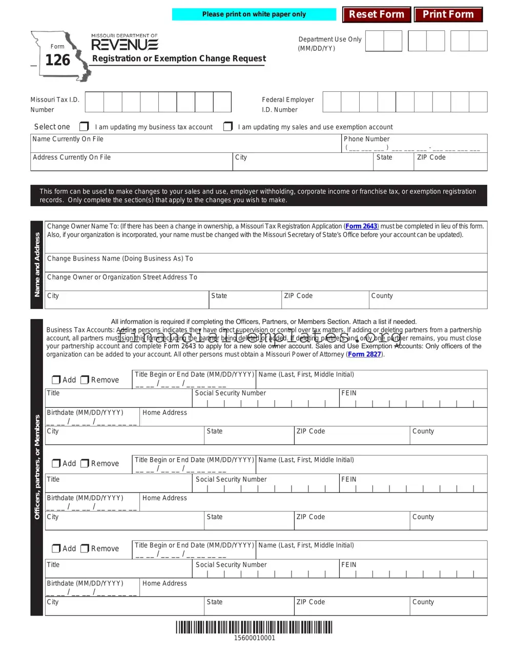 Get State Tax 126 Form