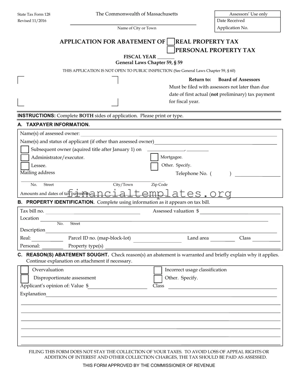 Get Tax 128 Form