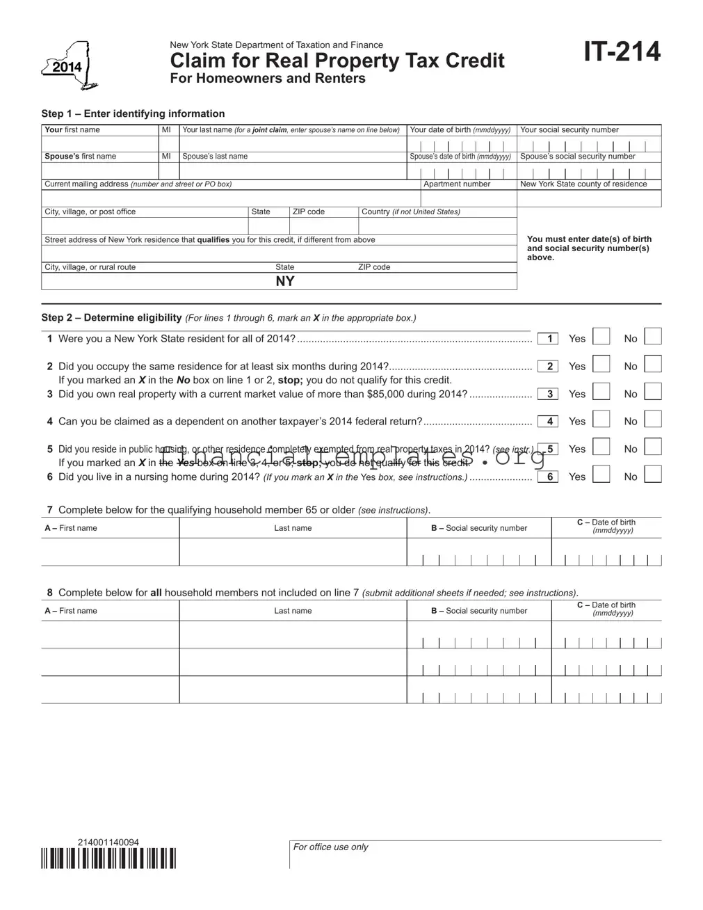 Get Tax 214 Form