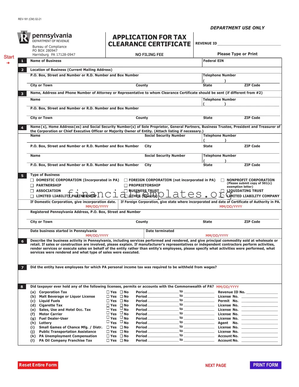 Get Tax Certificate Pa Form