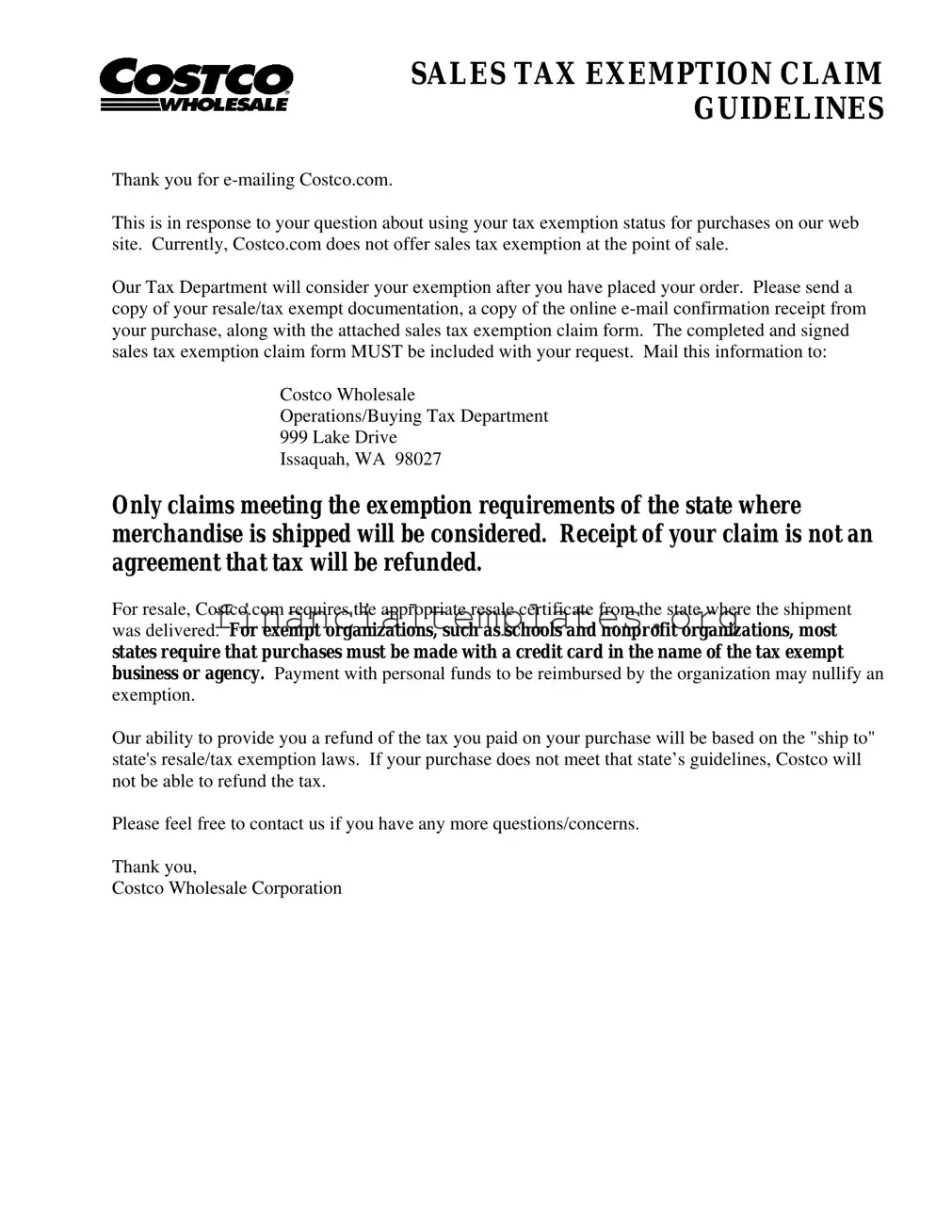 Get Tax Exempt Apply To Costco Form