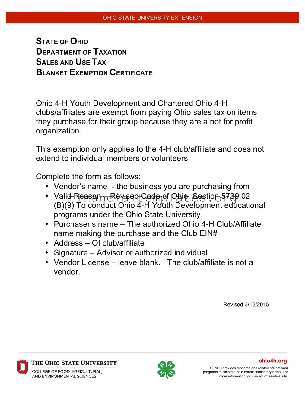 Get Tax Exempt Ohio Form