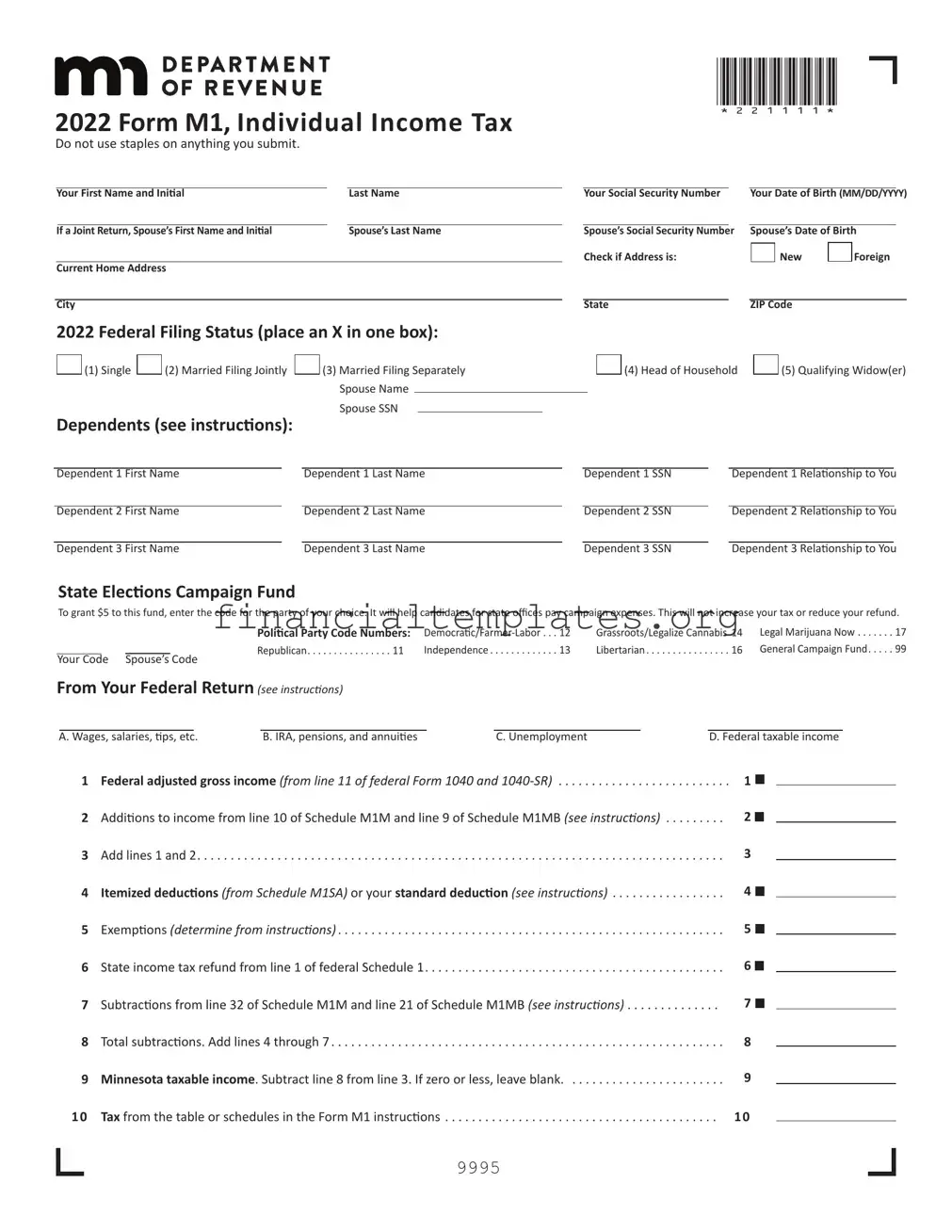 Get Tax M1 Form