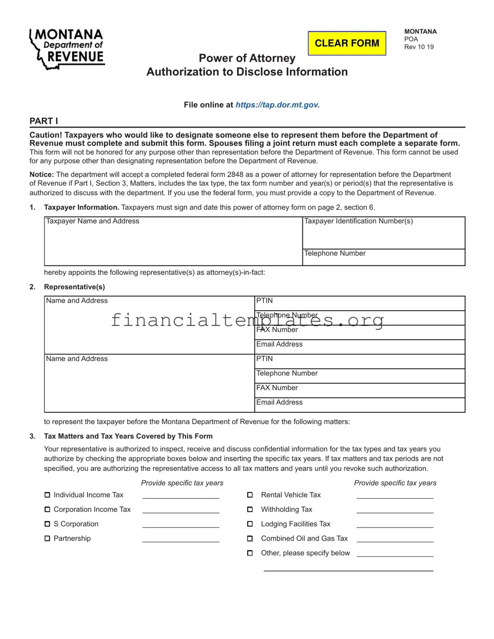 Get Tax POA Authorization to Disclose Tax Information Form