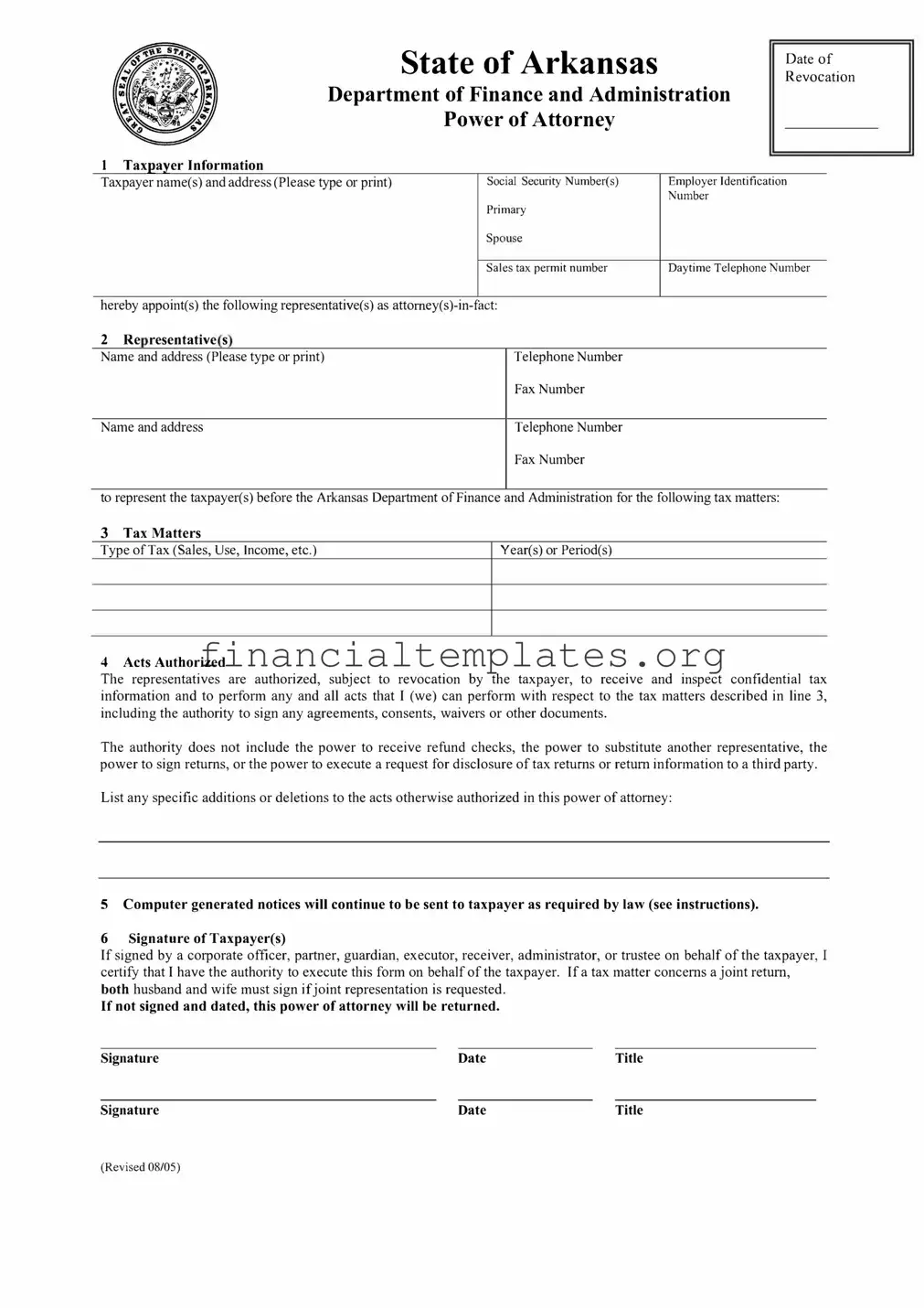 Get Tax POA dfa poa Form