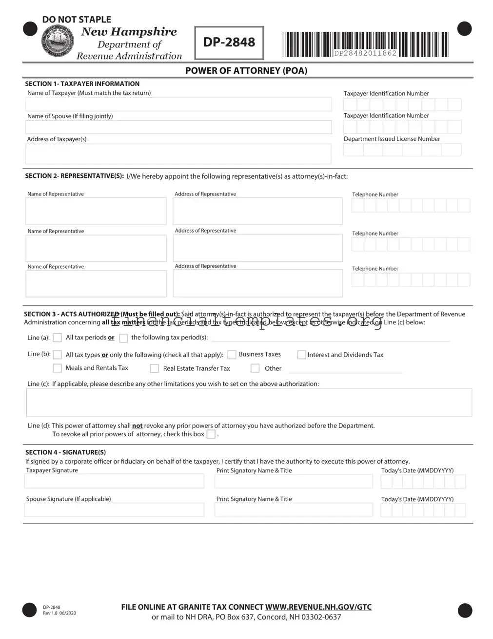 Get Tax POA form dp-2848 Form