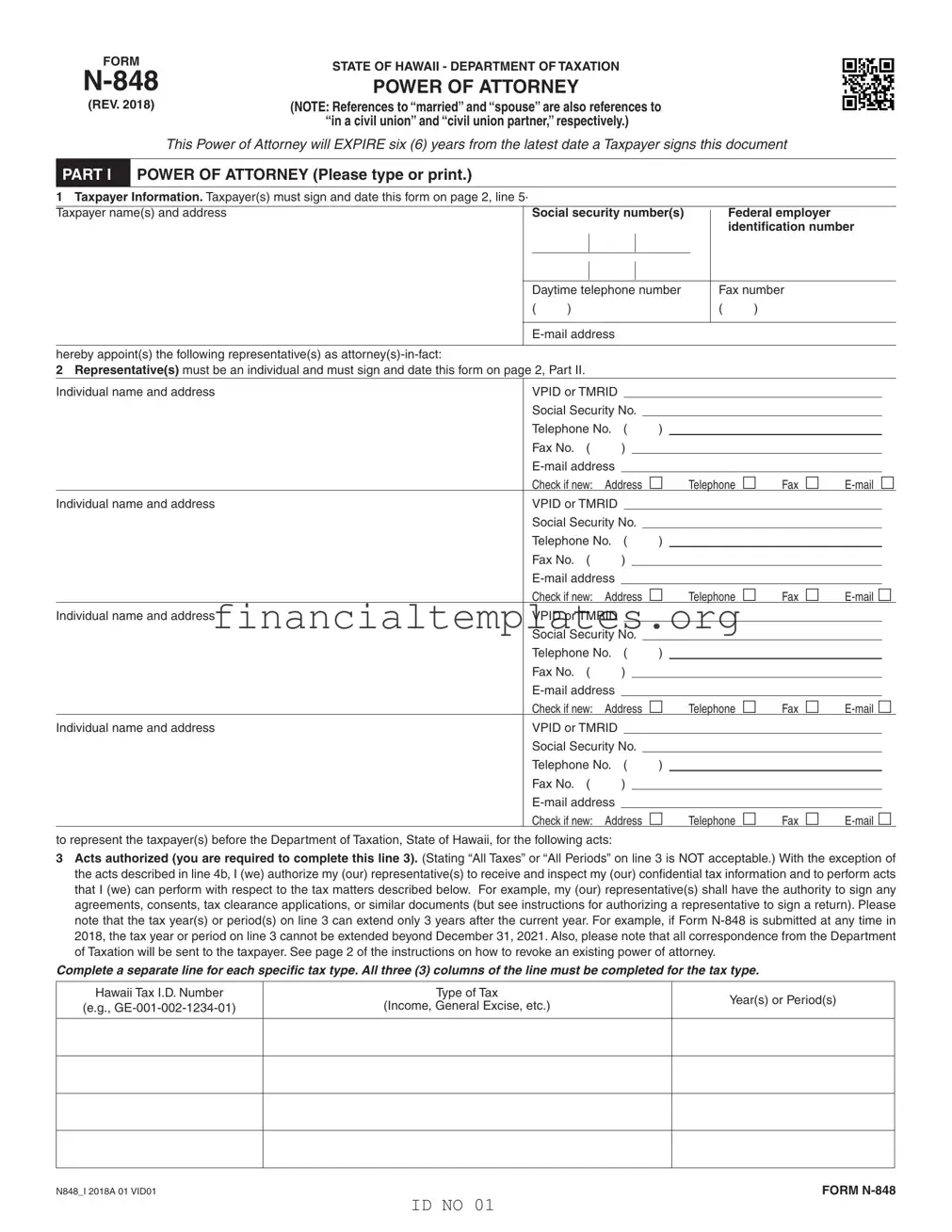 Get Tax POA form n848 Form