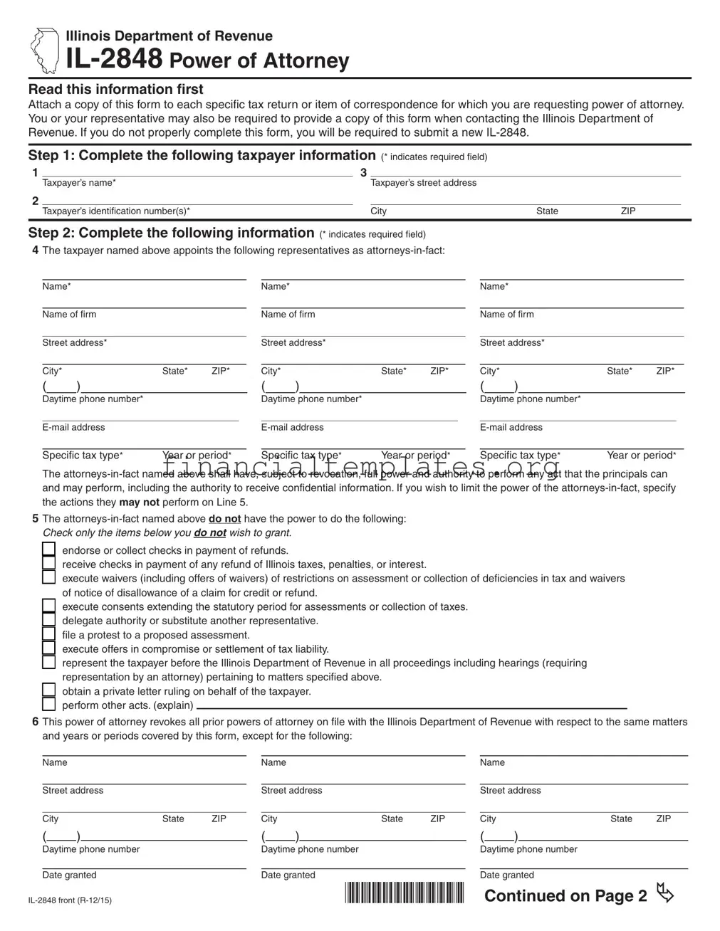 Get Tax POA il-2848 Form